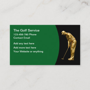 Classy Golf Theme Business Cards