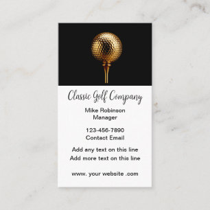 Classy Golf Theme Business Cards