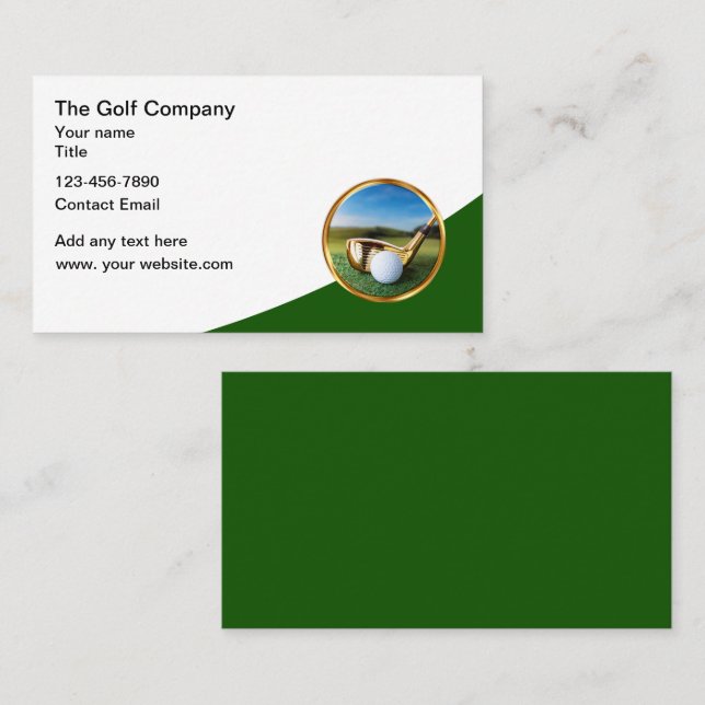 Classy Golf Theme Business Cards Design (Front/Back)