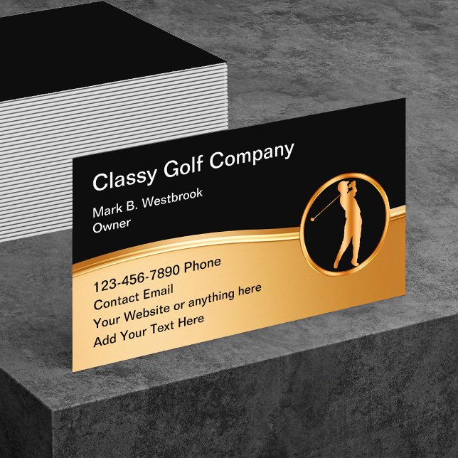 Classy Golf Theme Modern Business Cards (Creator Uploaded)