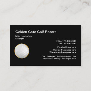 Classy Golf Vacation Theme Business Card