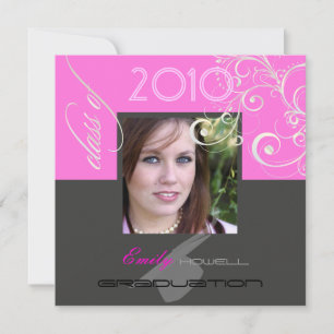 Classy Graduation 2010/Cap/Swirls Invitation