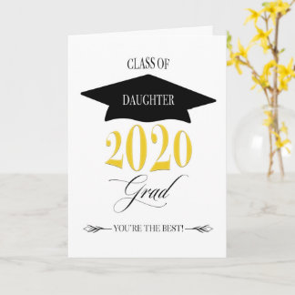 Classy Graduation Class of 2020 for Daughter Card