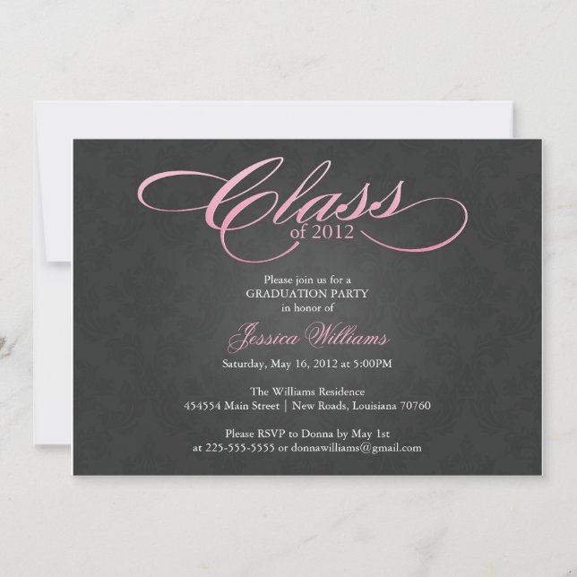 Classy Graduation Party Invitation (Front)