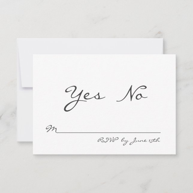 Classy Granite RSVP Card (Front)