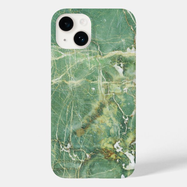 Classy Green White Marble Pattern iPhone / Android Case-Mate iPhone Case (Back)