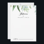 Classy Greenery Tropical Leaves Wedding Advice Card<br><div class="desc">This classy greenery tropical leaves wedding advice card is perfect for a modern wedding. The design features predominantly green tropical leaves.

These cards are perfect for a wedding,  bridal shower,  baby shower,  graduation party & more. Personalise the cards with the names of the bride and groom,  parents-to-be or graduate.</div>