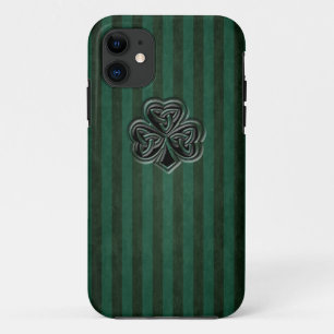 Classy grundge green Irish lucky shamrock Case-Mate iPhone Case