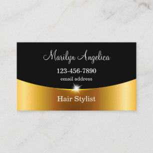 Classy Hair Stylist Simple Glitzy Business Cards