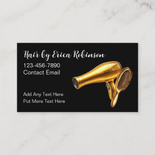 Classy Hairstylist Theme Simple Business Cards