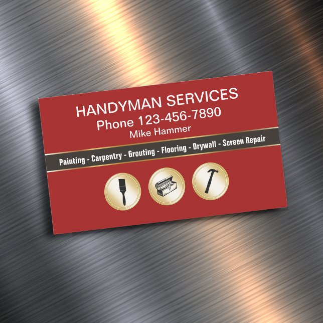 Classy Handyman Business Magnets (Creator Uploaded)