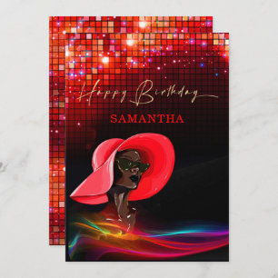 Classy Happy Birthday African American Woman Announcement