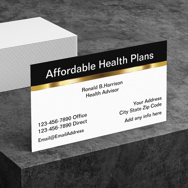 Classy Health Insurance Design Business Card (Creator Uploaded)