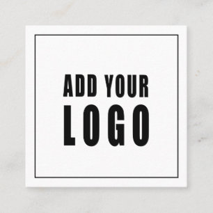 Classy holographic glitter elegant script busines square business card