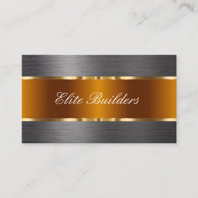 Classy Home Builder Construction Business Cards (Front)
