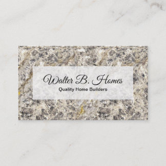 Classy Home Builder Granite Background Business Card