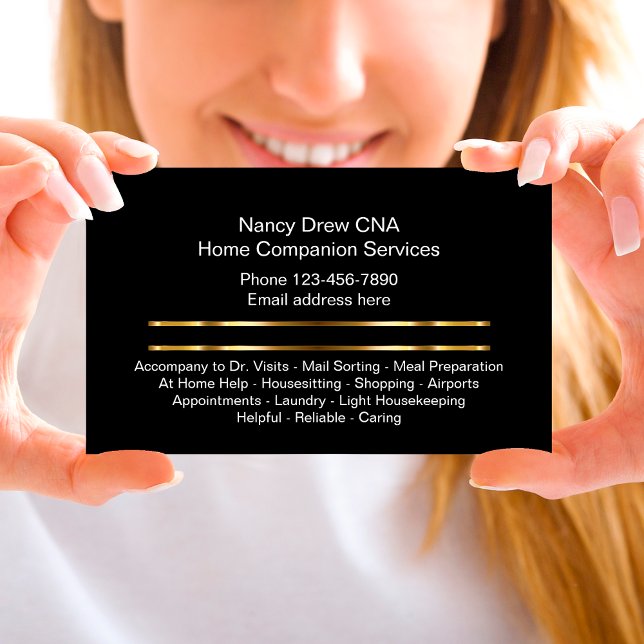 Classy Home Companion CNA Business Card (Creator Uploaded)