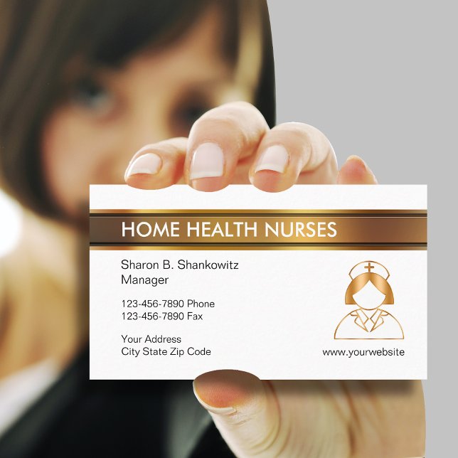Classy Home Health Business Cards (Creator Uploaded)