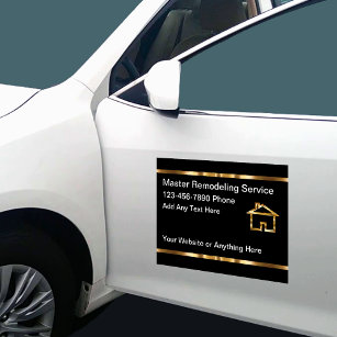 Classy Home Remodeling Service Magnetic Car Signs