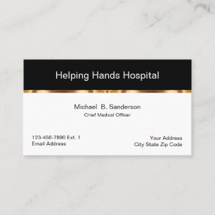Classy Hospital Chief Medical Officer Business Card