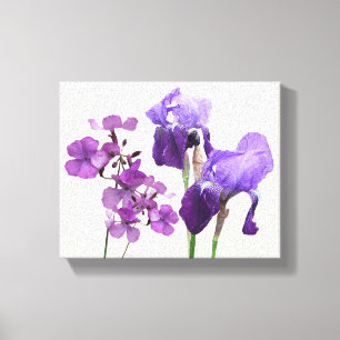 Classy hot purple lavender wild flowers fine art canvas print