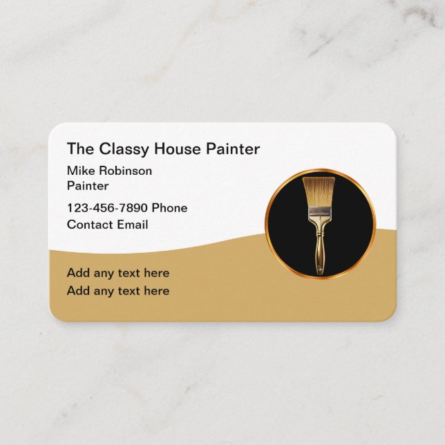 Classy House Painter Pro Business Cards  (Front)