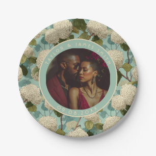 Classy Hydrangeas Plates For Bridal Party