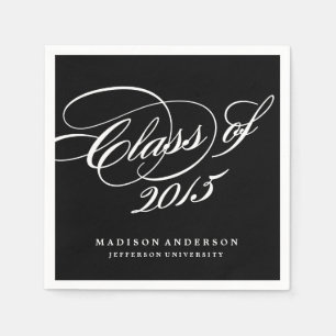 Classy in Black Personalised Paper Napkins