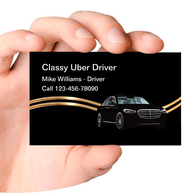 Classy Independent Uber Ride Driver  Business Card (Creator Uploaded)