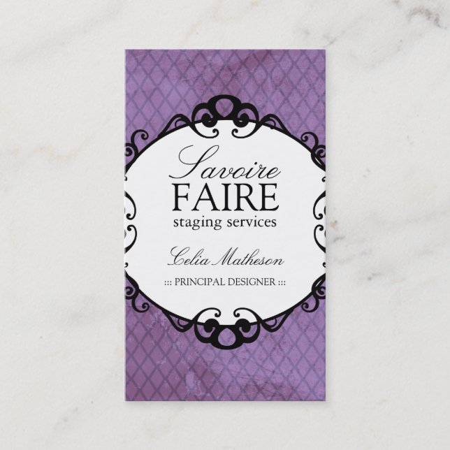 Classy Interior Designing Business Cards (Front)