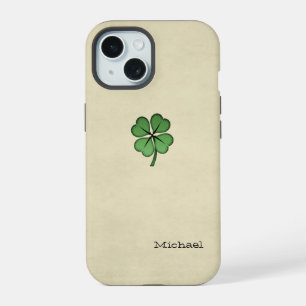 Classy Irish Lucky Shamrock iPhone 15 Case