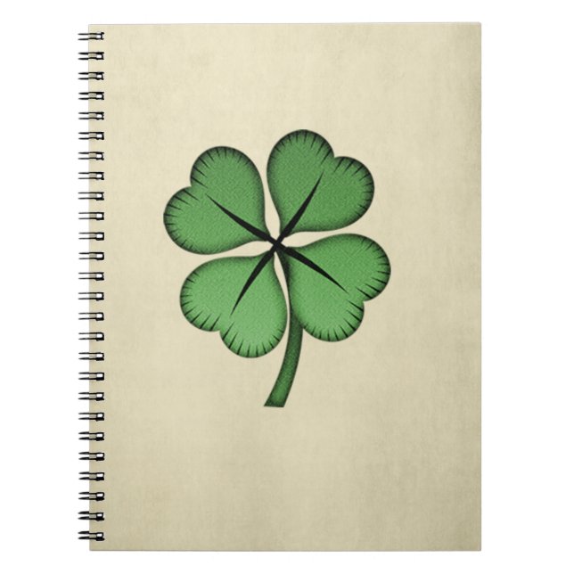 Classy Irish Lucky Shamrock Notebook (Front)