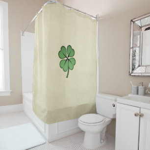 Classy Irish Lucky Shamrock Shower Curtain