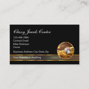Classy Jeweler Jewelry Store Business Cards