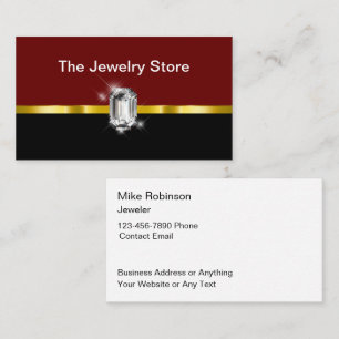 Classy Jewellery Store Glitzy Business Cards