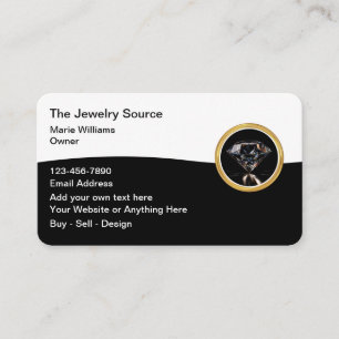 Classy Jewellery Theme Business Cards Design