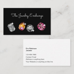 Classy Jewellery Theme Glitzy Business Cards