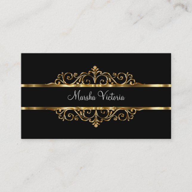 Classy Ladies Monogram Business Cards (Front)