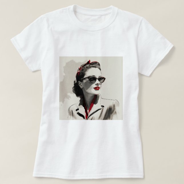 Classy Lady in Shades tee (Design Front)