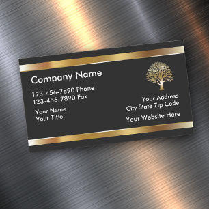Classy Landscaping Tree Design Magnetic Business Card