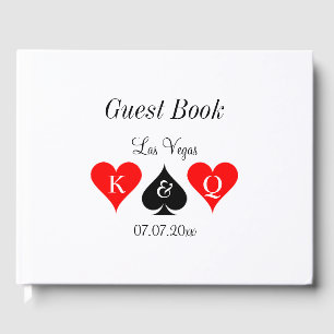 Classy Las Vegas dream destination wedding custom Guest Book