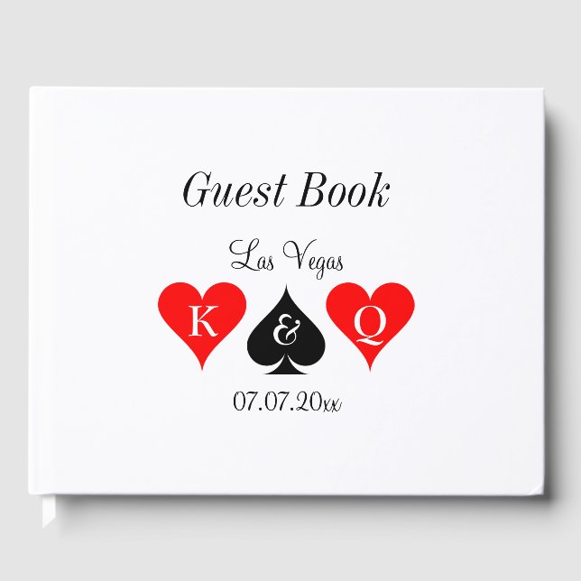 Classy Las Vegas dream destination wedding custom Guest Book (Front)