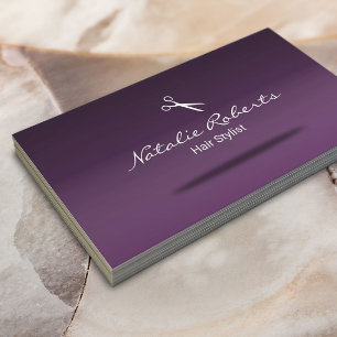 Classy Lavender Hairstylist Hair Business Card