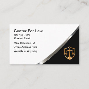 Classy Law Office Attorney Business Cards
