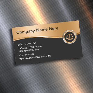 Classy Lawyer Attorney Office Magnetic Business Card