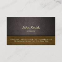 Classy Leather & Wood Mixologist Business Card