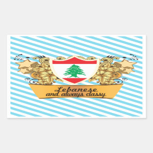 Classy Lebanese Rectangular Sticker