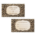 Classy Leopard Print Hair Stylist Appointment Card