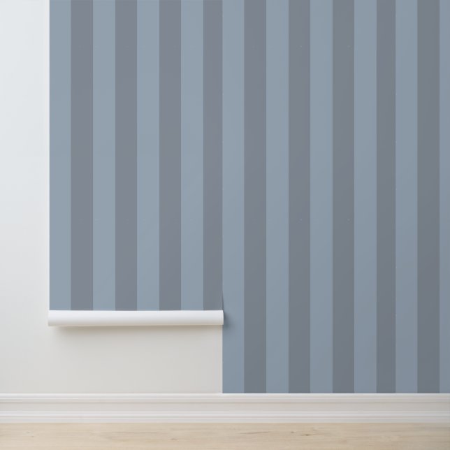 Classy Light Blue Grey Stripes Wallpaper (Application)