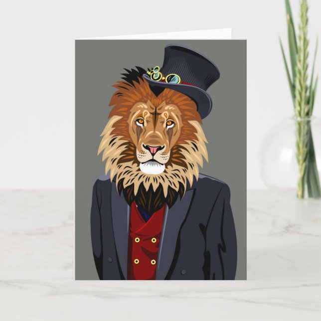 Classy Lion Card (Front)